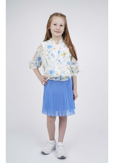 Kız Çocuk Pilili Kloş Etek Bk22yk9528 001