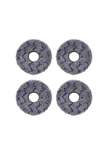 Junsunmay Ecovacs Deebot X1 Turbo / X2 Omni / T20 Pro Mavi + Gri İçin 4 Adet Yıkanabilir Paspas Pedleri Değiştirme