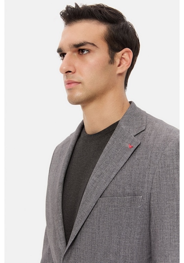 D's Damat Ds Damat Regular Fit Gri Armürlü Kumaş Ceket 5hc04ım09488m Çok Renkli