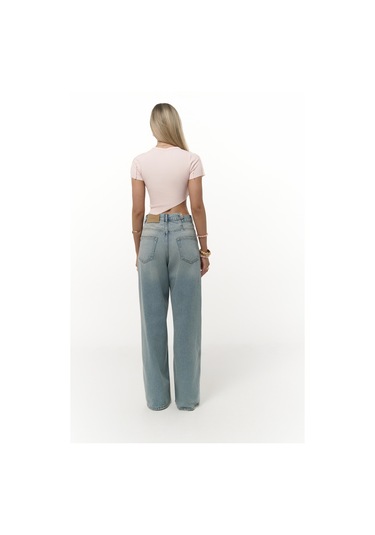 Norris Asimetrik Pembe Crop Pembe