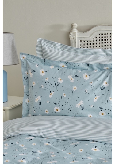 Karaca Home Daisy %100 Pamuk Çift Kişilik Nevresim Takımı Mint M 200.22.08.0034 Mint