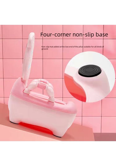 Maiyame Ev Kullanıma Uygun Çocuk Tuvaleti - Kız Erkek Çocuklar İçin Konforlu Kişisel Tuvalet Gök Mavisi + Fırça Hediyeli