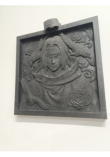 Sharingan Açıldı El Yapımı Itachi Uchiha Işıklı Kabartma Tabloo
