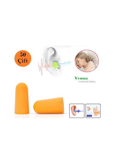Venoa Vsf100 Gürültü Ses Önleyici Kulak Tıkacı 50 Çift