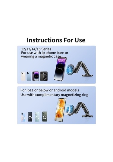 Tongxida Cbtx C13 Montaj Parçası, Magsafe Uyumlu Araç Telefon Tutucu - Gümüş Gümüş