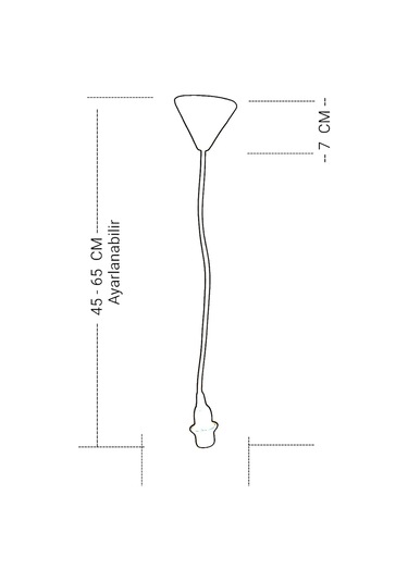 Tek-iş Kablolu Duy E14 Sarkıt E 14 Siyah A3102 02 E 14 Duy