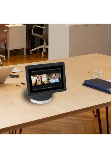 Mufunye Echo Show 10 Hoparlör İçin Deliksiz Sabitlenme Aparatı - Abs Malzeme Beyaz Renkli Tutucu