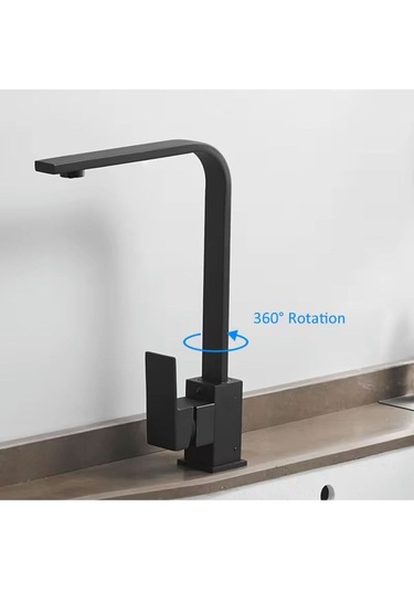 Boheme Mat Siyah Kare Mutfak Bataryası Fleko Siyah