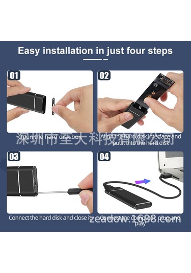 Mufunye Usb 3.1 Type-c M.2 Ngff Sata Ssd Dış Kutusu, 5g Hızlı Transfer, Notebook Dış Ssd Kutu, Siyah