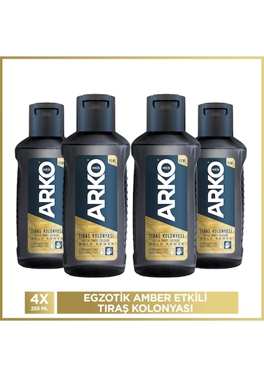 Arko Men Gold Power Tıraş Kolonyası 4 x 255 ML