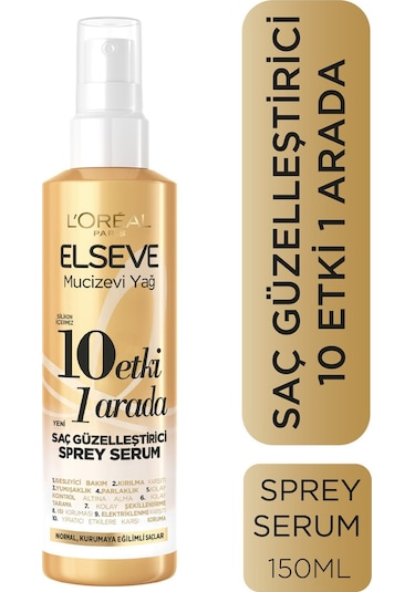 L'Oreal Paris Elseve Mucizevi Yağ Saç Güzelleştirici Sprey Serum 150 ML
