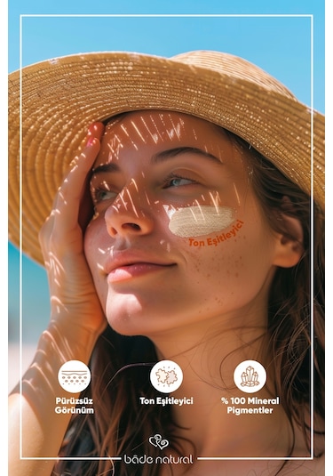 Bade Natural Renkli Güneş Koruyucu Süt SPF50 30 ML