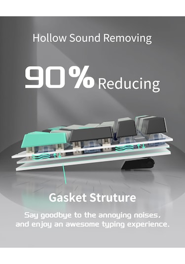 Magegee Sky98 99 Tuş Gasket Rgb Hot-swap Kablolu Siyah-gri Gaming Klavye