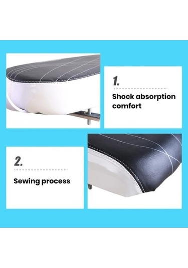 Novahub Siyah-beyaz Evrensel Bisiklet Arka Koltuk Minderi, Sünger Dolumlu, Çocuk Güvenliği, Bebek Koltuğu Footrest İle Beyaz - Siyah