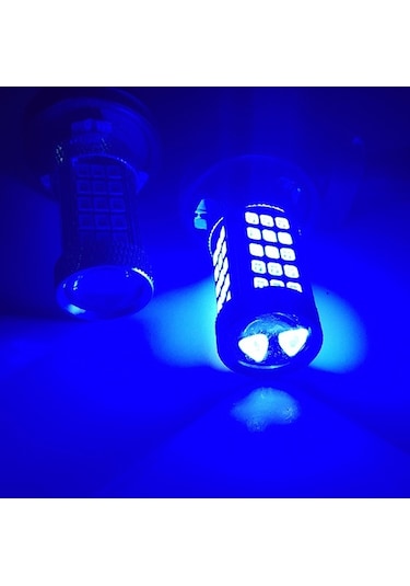Eco H11 Sis Farı Led Ampul 63 Ledli Mercekli Deli Mavi