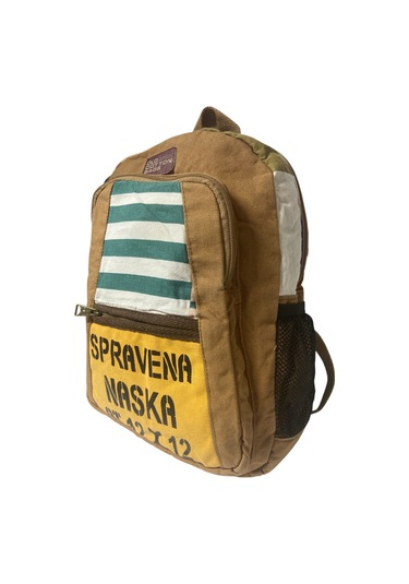 Kaliteli Renkli Vintage Salaş Disayn Günlük Sırt Gezi Okul Seyahat Çantası 28 Cm X 37 Cm Camel