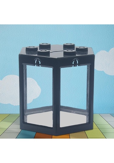 Suntek Mini Balık Tankı Manzara Açık Süs Akvaryum Kare Siyah