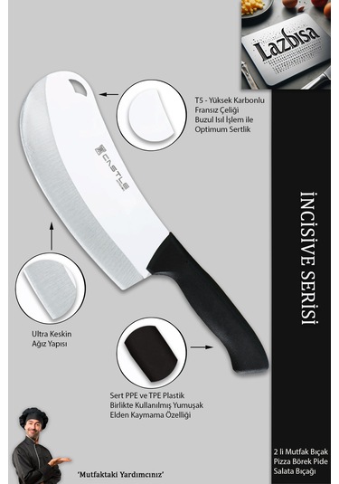 İncisive Serisi Mutfak Bıçak Seti Pizza Börek Pide Bıçağı Mft-567