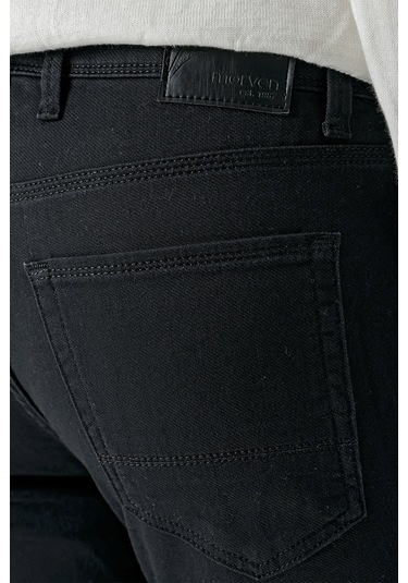 Erkek Siyah Mevsimlik Pamuk 5 Cep Slim Fit Jean Pantolon 24ms003029001 Siyah