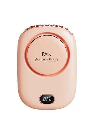 Padalink Hafif Boyun Asılı Masaüstü Fan, 3 Vitesli Ayar, 2000mah Pil, Düşük Gürültü Pembe