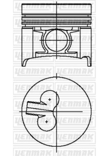 Yenmak Motor 31-04569 Std Piston + Segman Nissan D22 2.7 Td27 96m