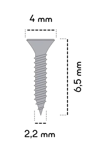 100 Adet 6,5 mm Mini Hobi Vidası Nikel