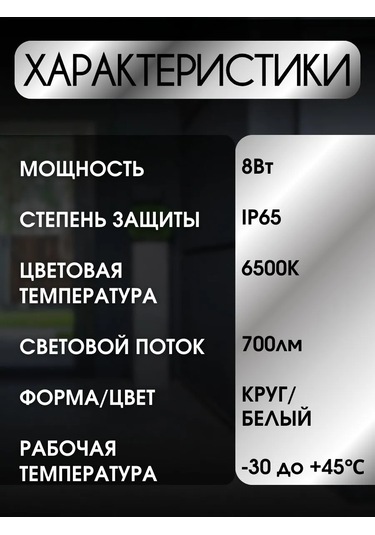 Tdmelectric 8w 220v Nem Korunaklı Tavan Tipi Led Lamba 270162545 Beyaz
