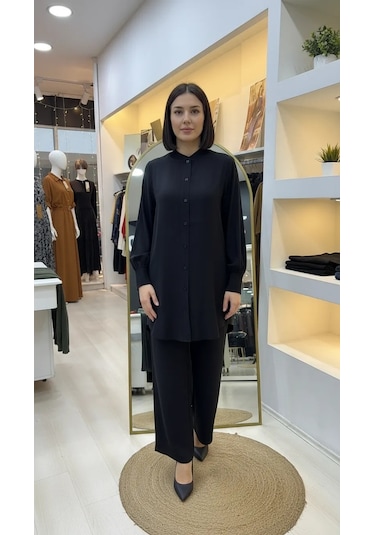 İnvee Elsa Gömlek Siyah 7221 Siyah