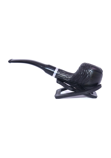 Pipsan Pipo Gravür İşlemeli Half Bent - Siyah