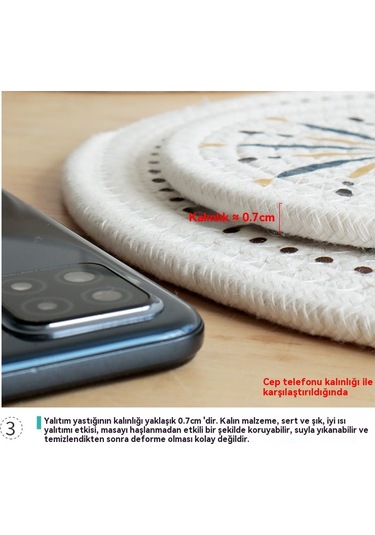 Japon Tarzı Baskılı Pamuk İp Yalıtım Pedi Yeşil