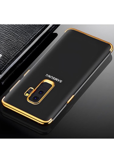 Galaxy Uyumlu A6 Plus 2018 Kılıf Dört Köşeli Lazer Silikon Kılıf 001