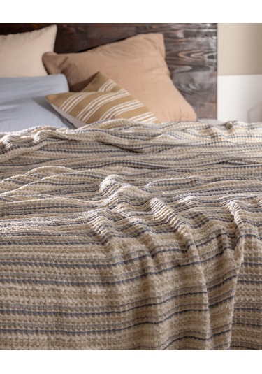 Marinos Çift Kişilik Yatak Örtüsü - İndigo 8684427228777 Indigo