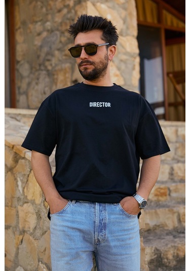 Velvoria Unisex Oversize Siyah Director T-shirt