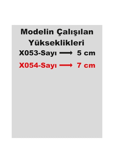 Stencil Rakam Boyama Şablonu X054-sayı Rakam Yüksekliği 7 Cm
