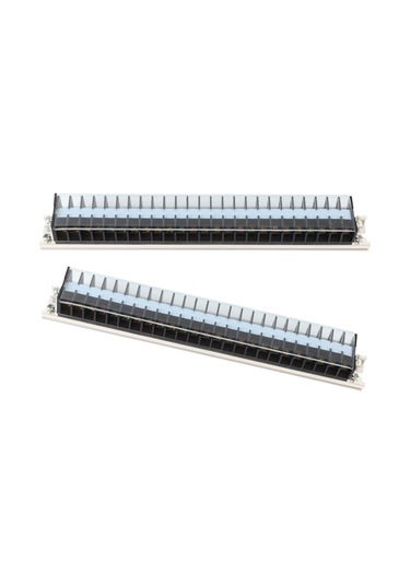 Moveevo Raylı Kablolu Terminal Blokları 15a 660v, Su Ve Toz Koruyucu Kapaklı, Endüstriyel Dağıtım Sistemleri İçin 2'li Paket Plastik-krom Malzeme