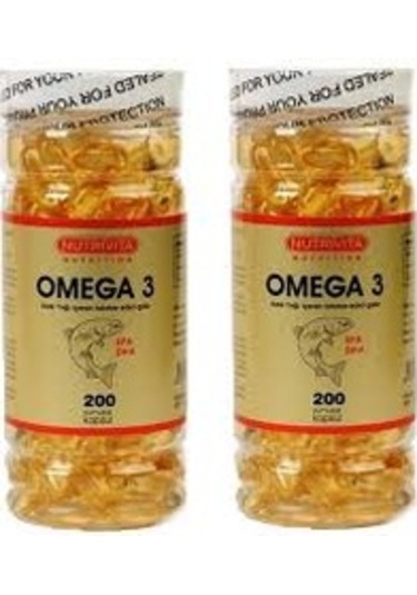 Nutrivita Nutrition  Omega 3 Balıkyağı  200 Softgel 2 Kutu