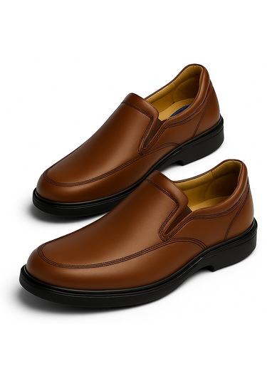 Growish Gr0210 Hakiki Yumuşak Deri Jel Destekli Poli Taban Comfort Erkek Günlük Ayakkabı Kahverengi