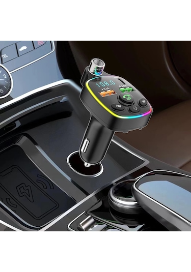 Bluetooth 5.0 Fm Transmitter Çift Usb 3.1a Pd Hızlı Şarj