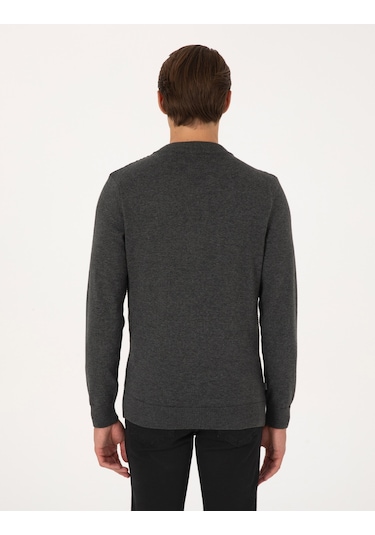 Pierre Cardin Erkek Açık Gri Melanj Hırka Triko 50317333-vr091 Açık Gri Melanj