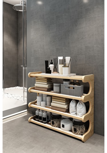 Selvi- Safir Meşe -4 Raflı Ahşap Ayakkabılık -çok Amaçlı Dekoratif Raf, Organizer Beyaz - Safirmeşe Selvi- Safir Meşe -4 Raflı Ahşap Ayakkabılık -çok Amaçlı Dekoratif Raf, Organizer Beyaz - Safirmeşe