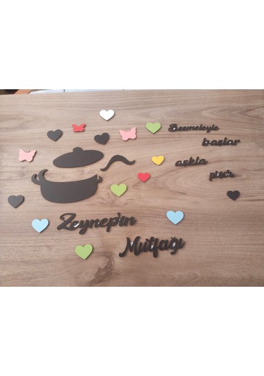 Mutfak Duvar Süsü Besmele/aşk Bir Arada Kişiye Özel Çok Şık
