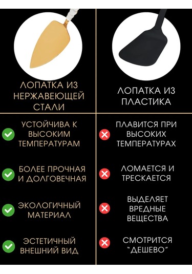 Kitchen & Home. Pasta Dilimleme Ve Servis İçin Spatula Ve Bıçak 378694618 Altın Rengi