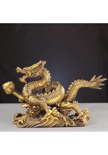 Suntek Çin Feng Shui Ejderha Heykeli Heykel Zenginlik Çekmek,