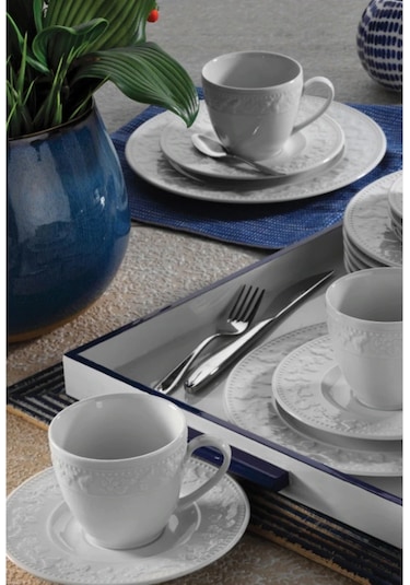 Kütahya Porselen Silvia 6'Lı Kahve Seti . Tük Kahvesi Fincan Takı