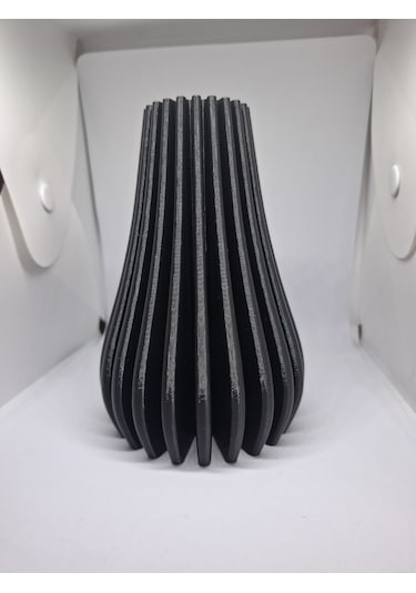Spiral Vazo - 15 Cm Siyah