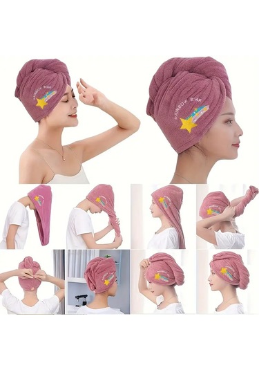 Hızlı Kuruyan Mikrofiber Saç Havlusu Mor