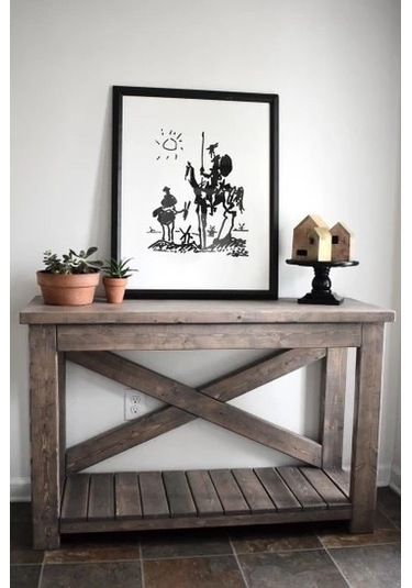 Ağaç Atölyesi Masif Ahşap Rustik Dresuar Ceviz