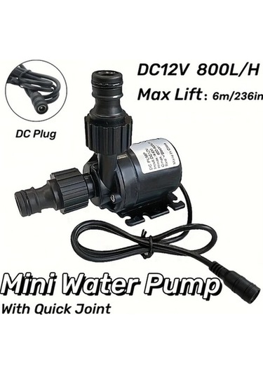 Besthome1 Dream011 1 Adet 12v Hızlı Bağlantı 800l/s Akvaryum Pompası Fırçasız Motor Balık Tankı Havuz Çeşme, Yenilenmiş Tasarım