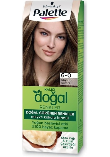 Palette Saç Boyası  6 - 0 Koyu Kumral Kalıcı Doğal Renkler
