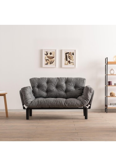 Pafu Nitta İkili Kanepe Keten Açık Gri Açık Gri